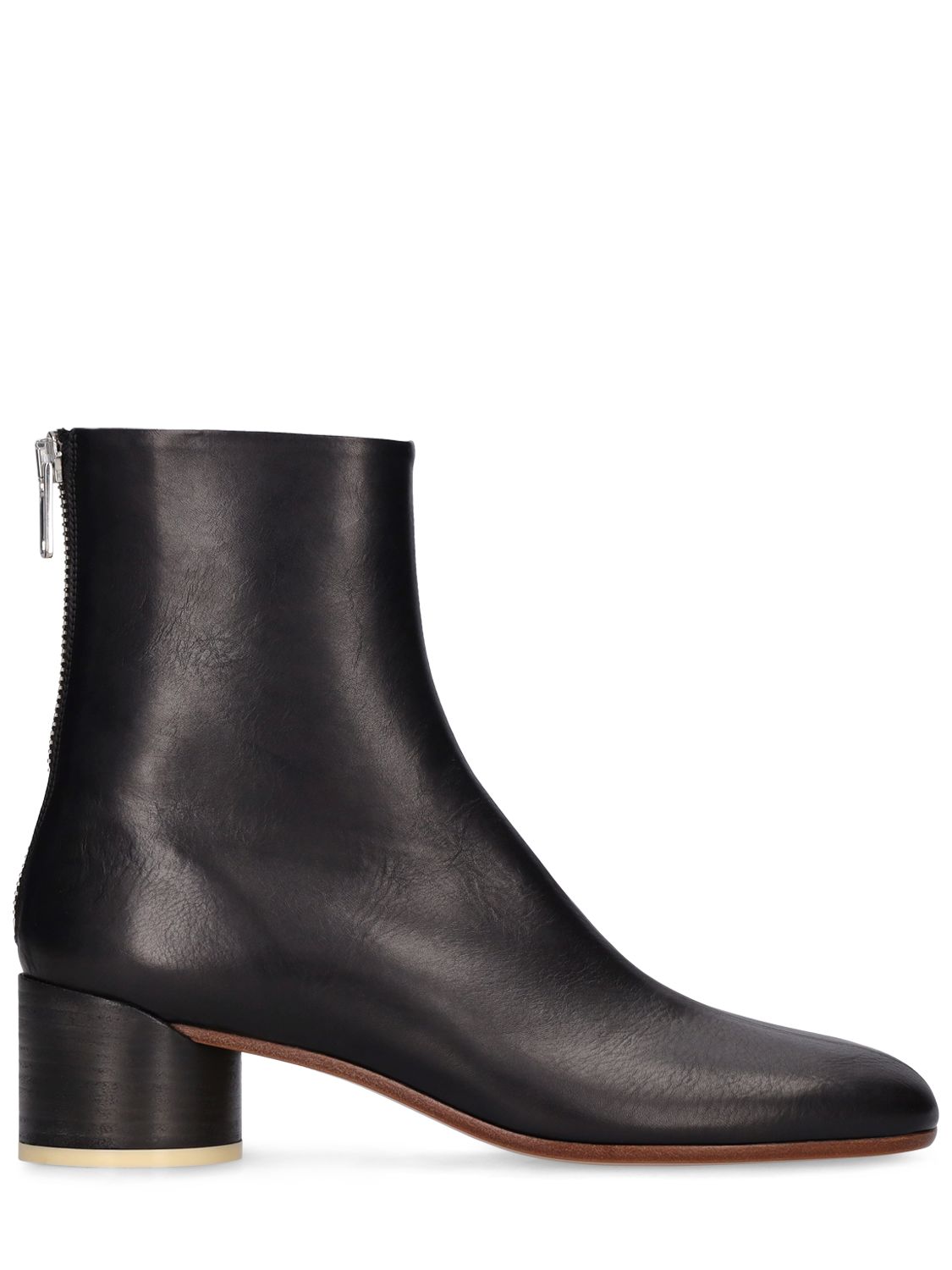 Mm6 Maison Margiela - 60mm leather boots - Black | Luisaviaroma