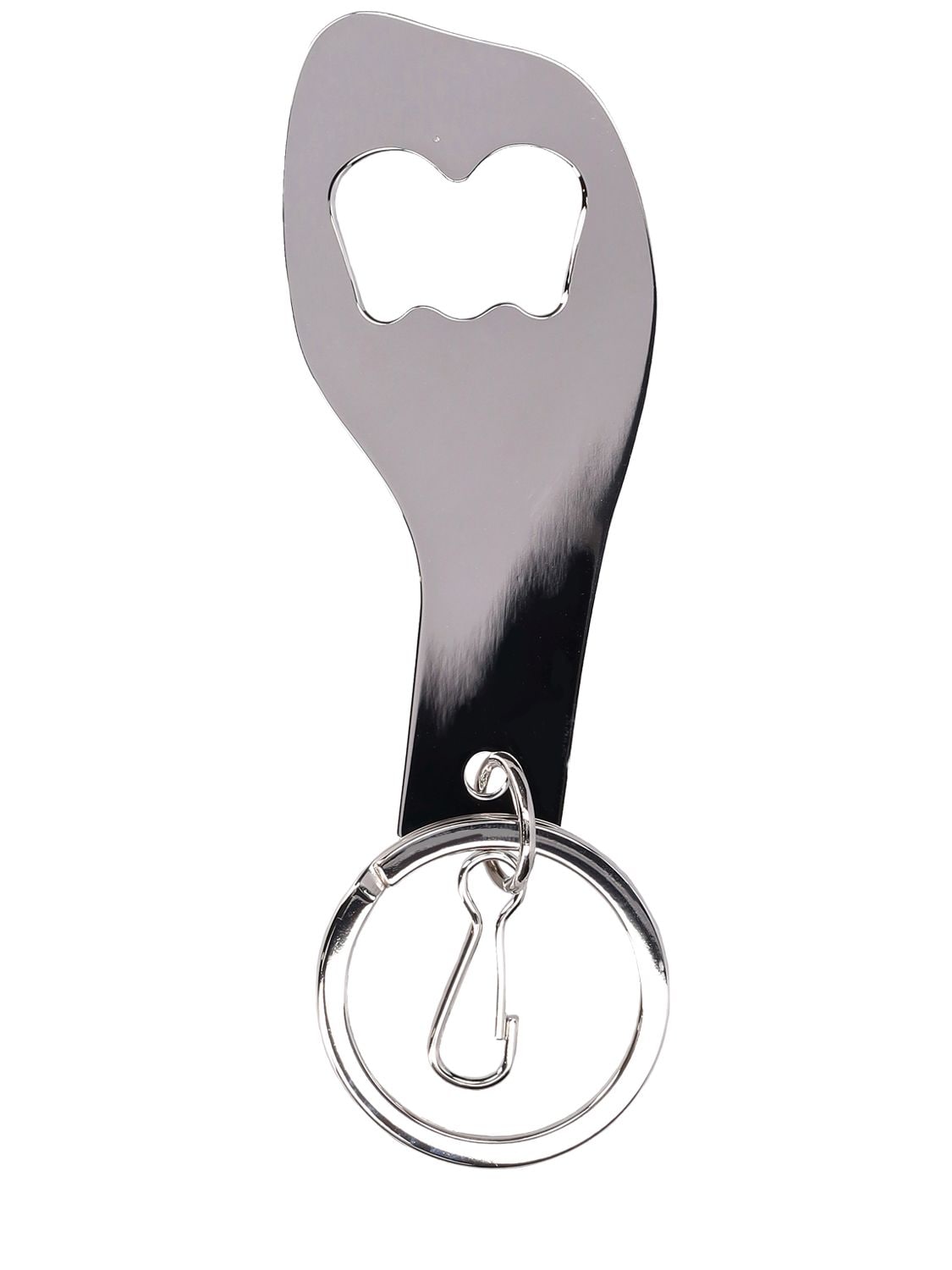 Sole Brass Keychain In Silver