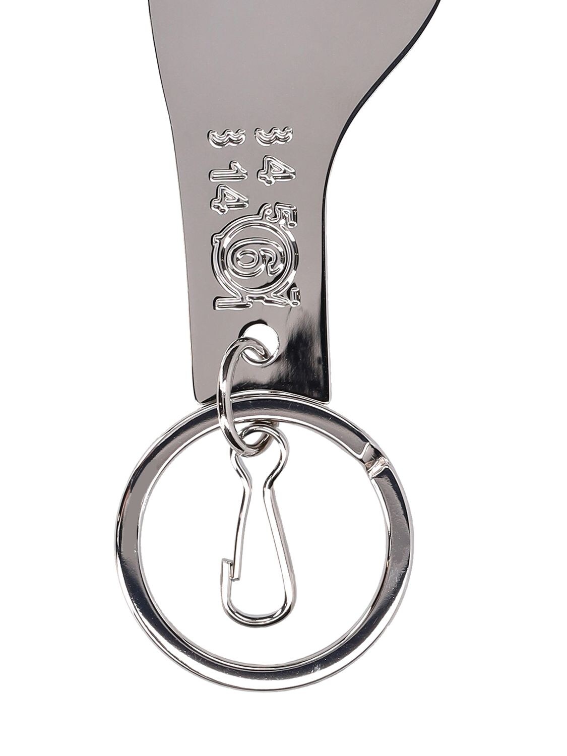Sole Brass Keychain In Silver