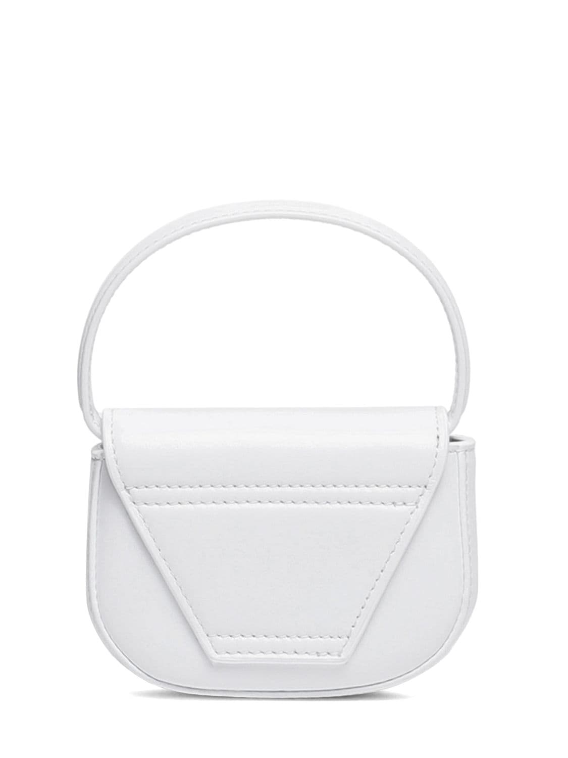 Shop Diesel Xs 1dr Leather Top Handle Bag In White