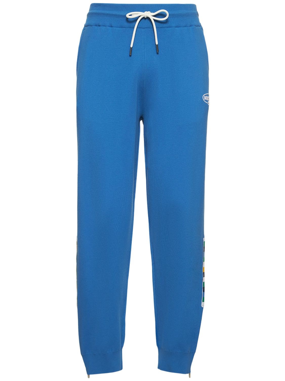 Missoni Full Bed Jersey Stitch Sweatpants In Blue