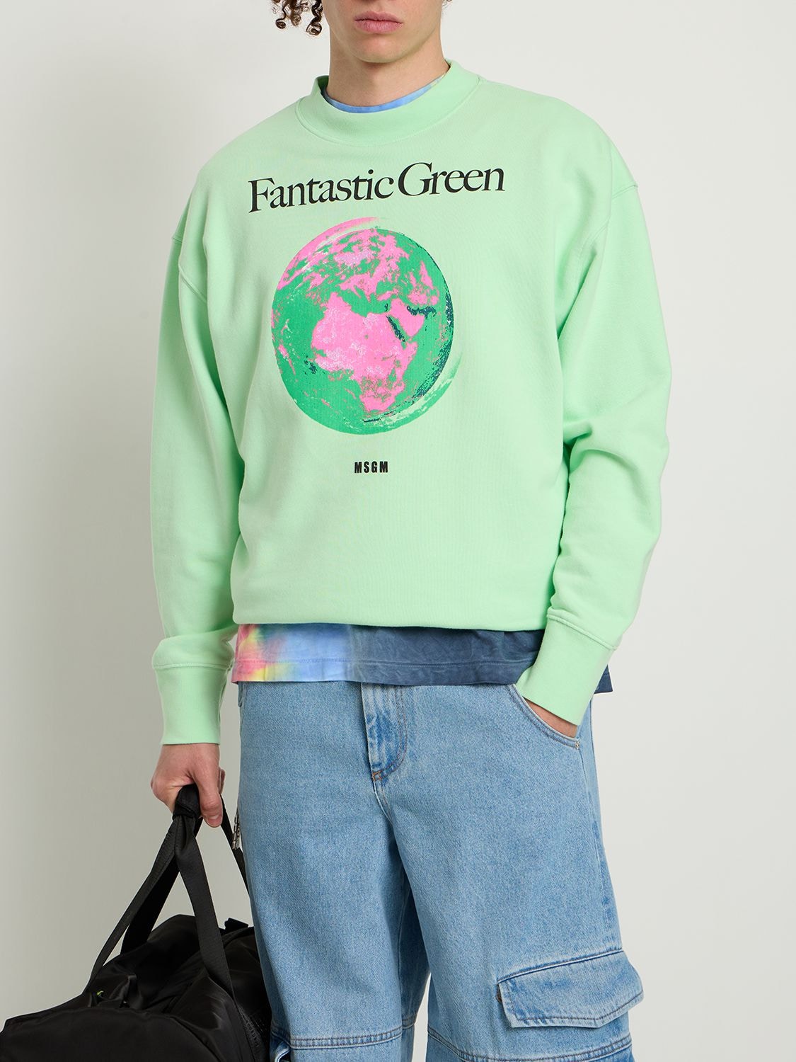 Msgm Printed Organic Cotton Sweatshirt