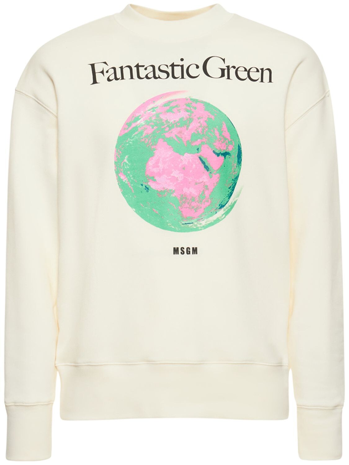 Msgm Printed Organic Cotton Sweatshirt