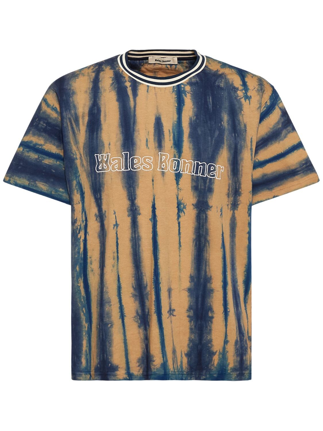 WALES BONNER LOGO TIE DYE COTTON T-SHIRT