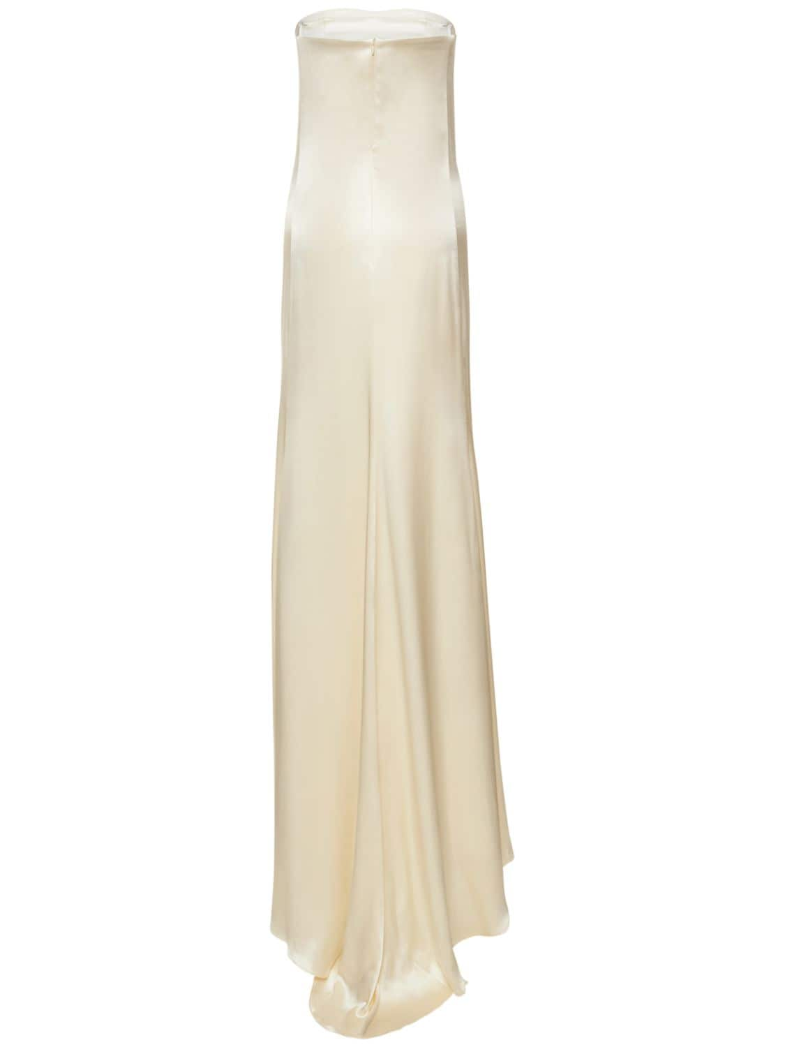 NILI LOTAN ESMEE SILK STRAPLESS GOWN 