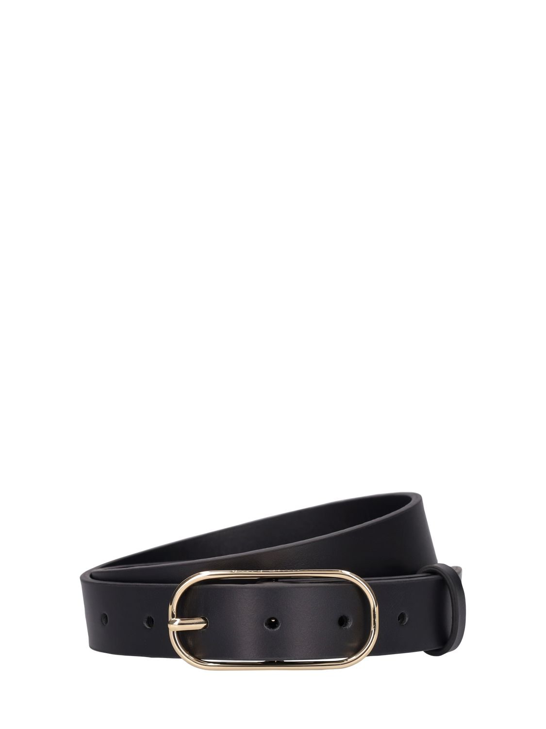 Anine Bing Harper Leather Belt In Black