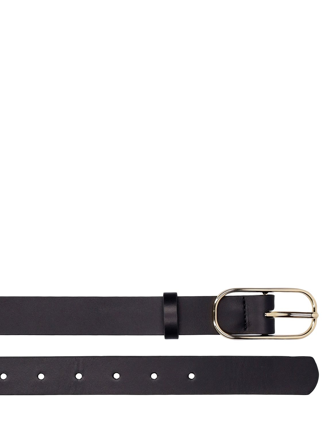 Shop Anine Bing Harper Leather Belt In Black