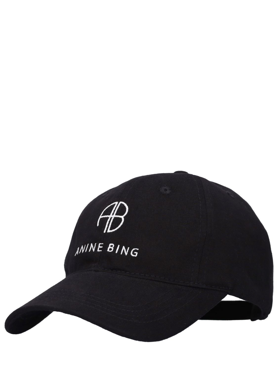 Shop Anine Bing Jeremy Cotton Baseball Cap In Black