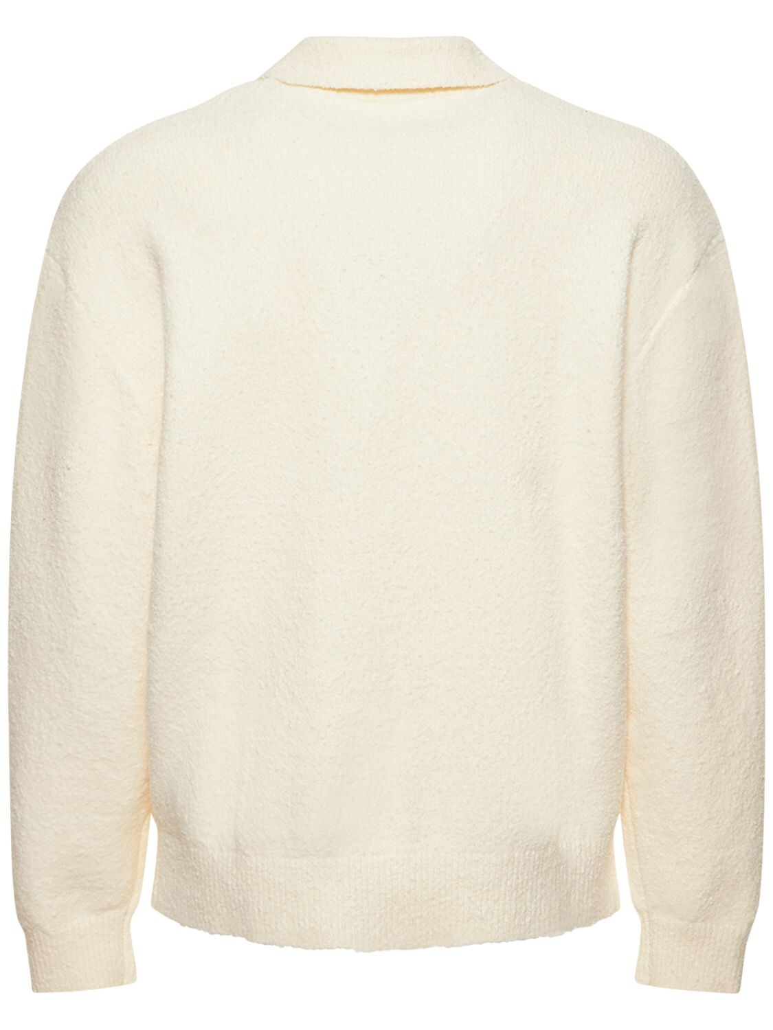 Shop Axel Arigato Team Polo Sweater In White