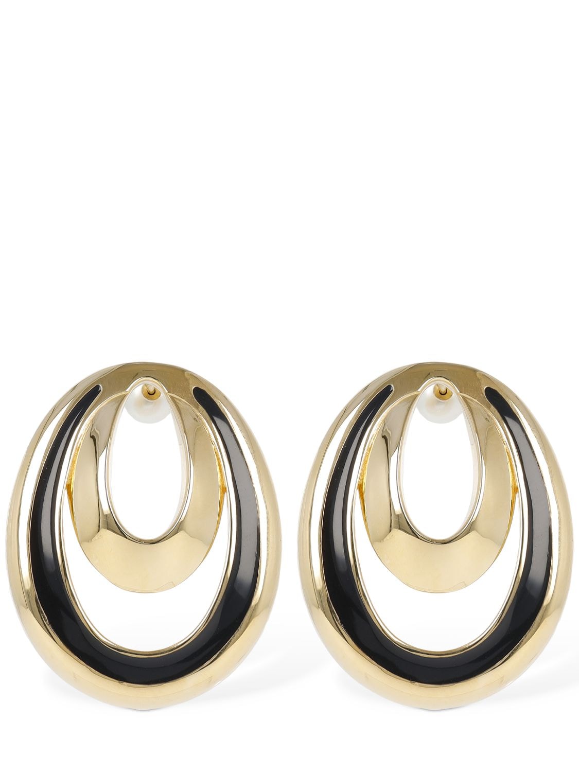 Boucles D'oreilles À Clip En Émail Rombi