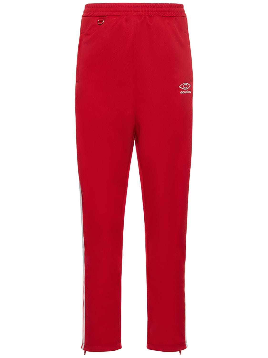 Doublet Invisible' Contrast Side Elastic Waist Stripe Pants In Red