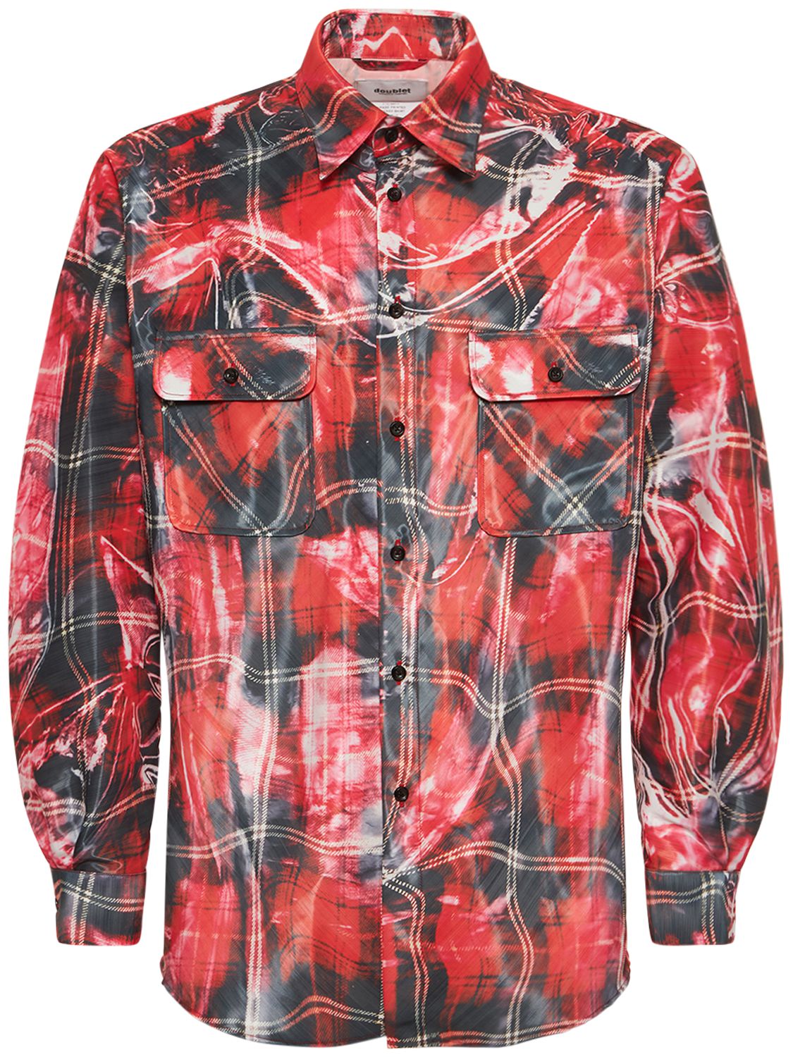 Doublet Mirage Check-pattern Shirt In Red