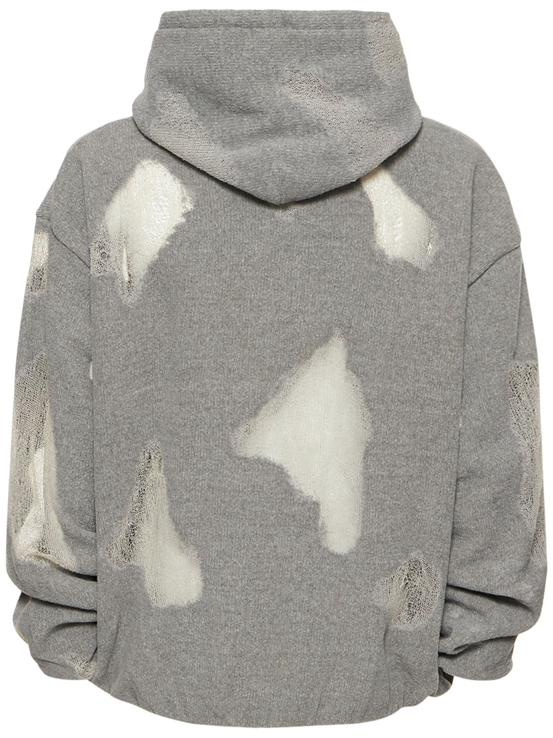 Doublet Ripped Off Knit Hoodie In Grey | ModeSens