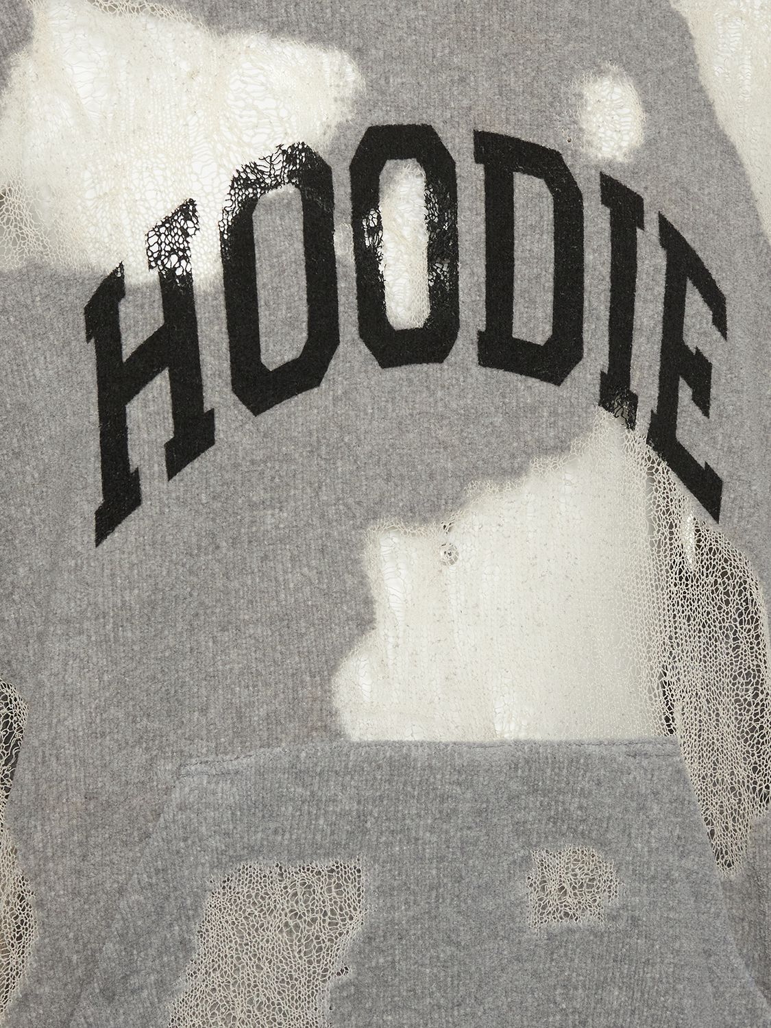 Doublet Ripped Off Knit Hoodie In Grey | ModeSens