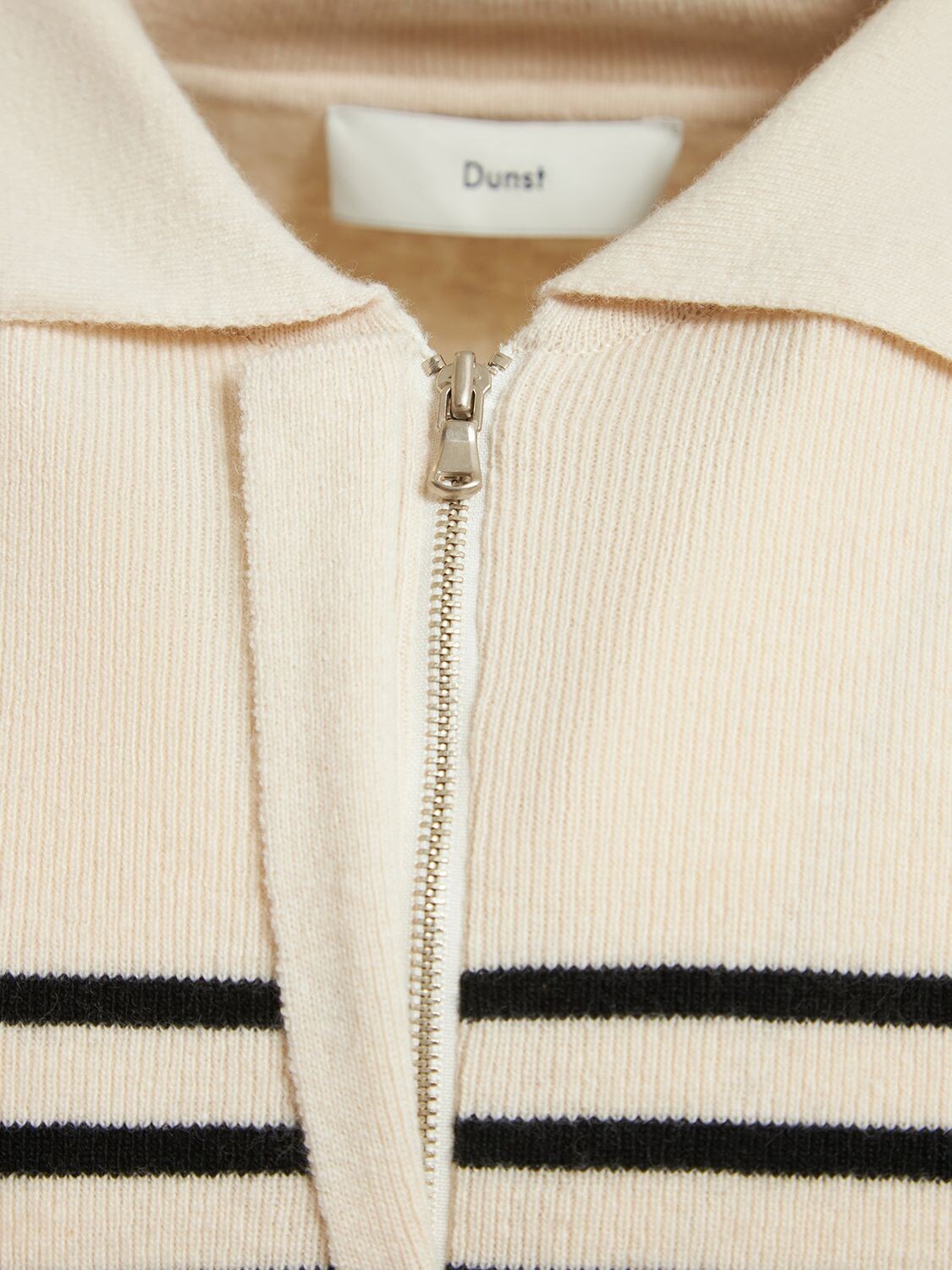 Shop Dunst Knit Polo Neck Sweater In Cream