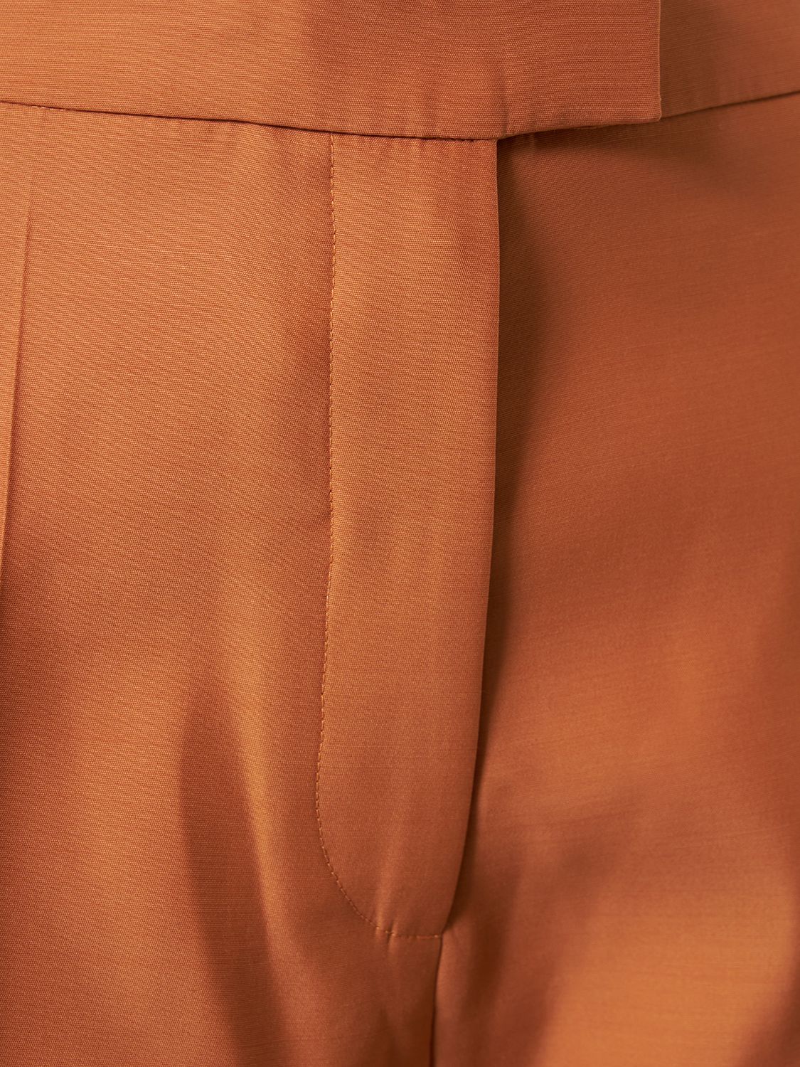 Shop Interior The Fontaine Wool & Silk Suit Pants In Orange