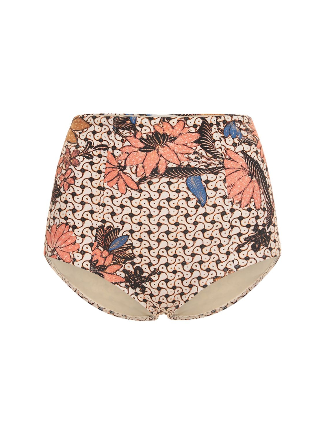 Ulla Johnson Corsica Printed Bikini Bottom In Ivory,multi