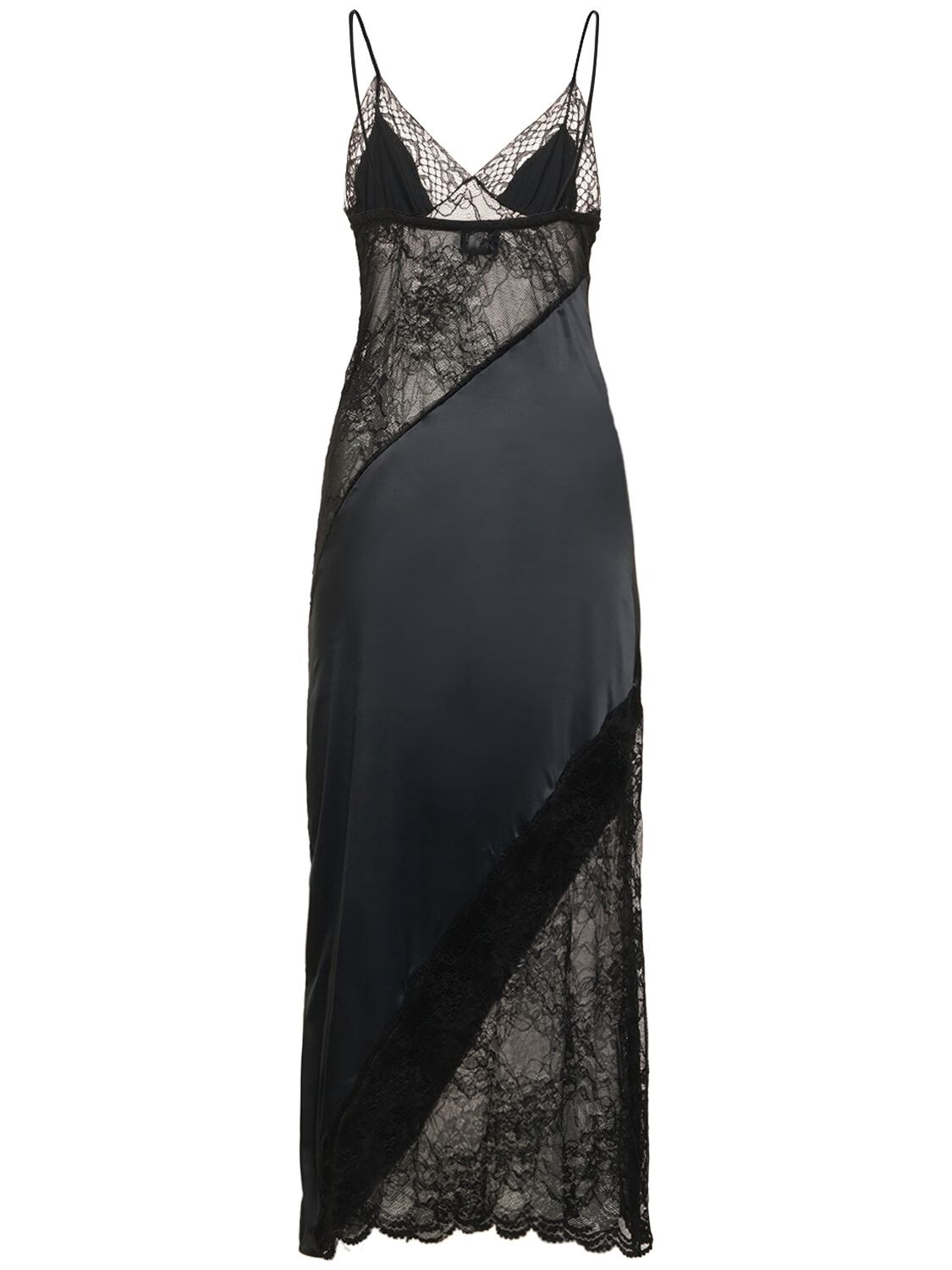 Leslie Amon Heather Lace Midi Dress In Black | ModeSens