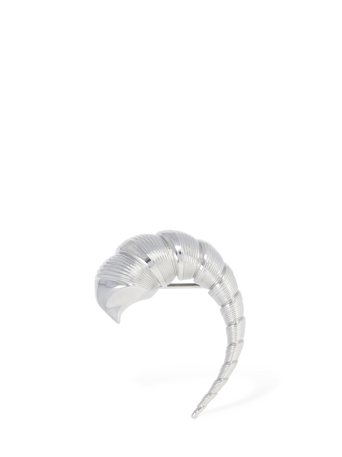 Courrèges Shell Shape Mono Ear Cuff In Silver