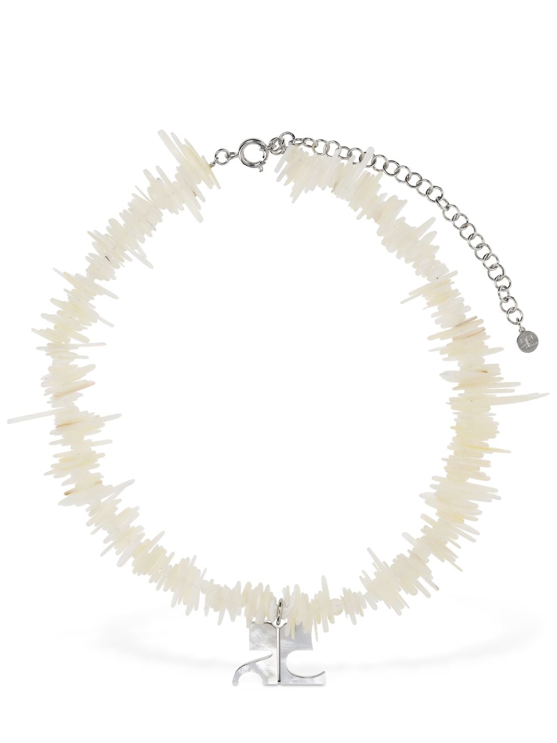COURRÈGES CORAL MOTHER OF PEARL CHOKER