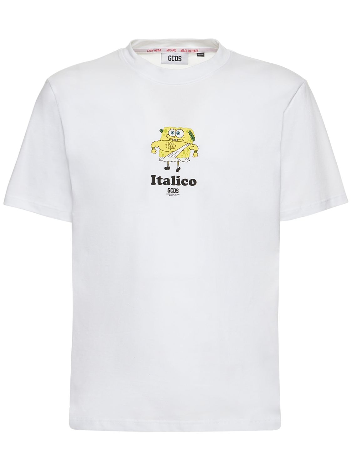 Gcds X Spongebob Italico T-shirt In White