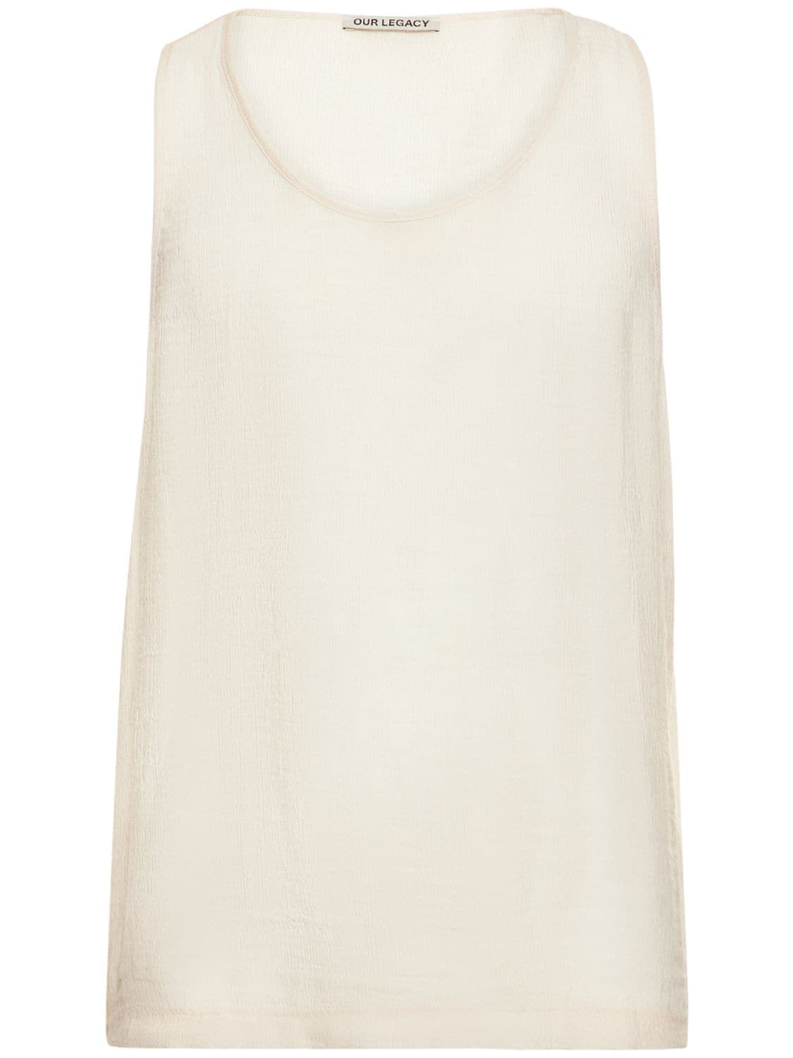 OUR LEGACY SINGLET RUFFLED VISCOSE TANK TOP