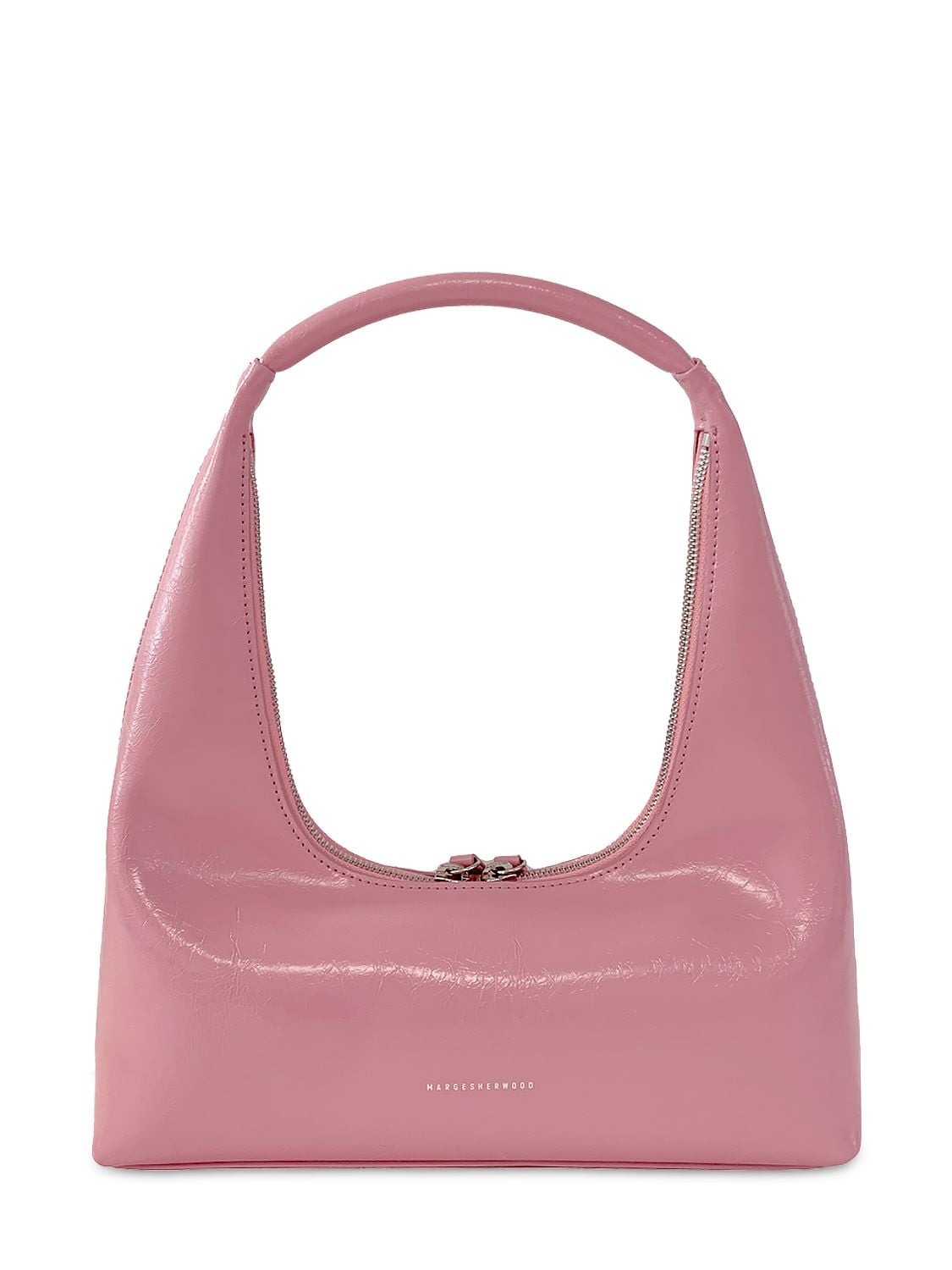 Marge Sherwood Hobo Leather Shoulder Bag In Candy Pink Crinkle | ModeSens