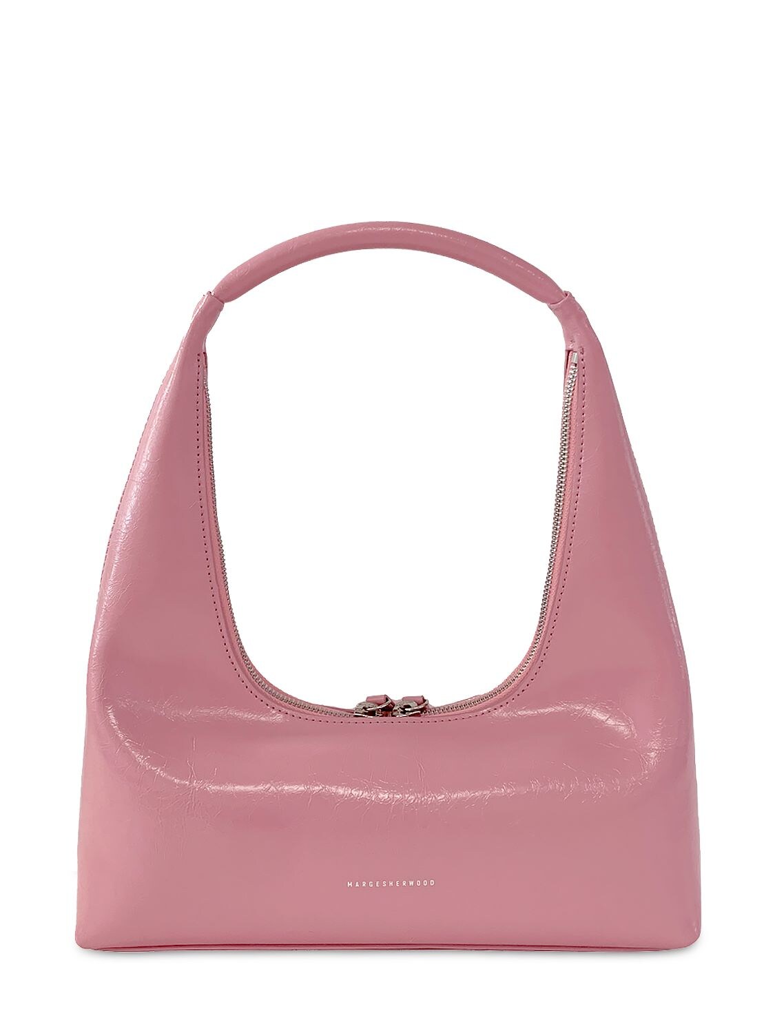 Marge Sherwood Hobo Leather Shoulder Bag In Candy Pink Crinkle | ModeSens