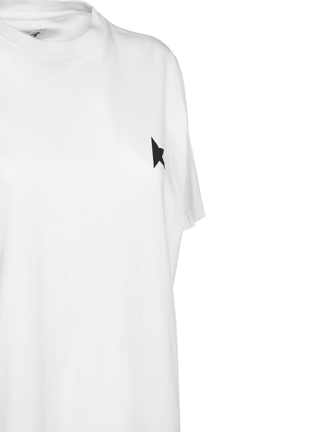 Shop Golden Goose Star Cotton Jersey T-shirt In White,black