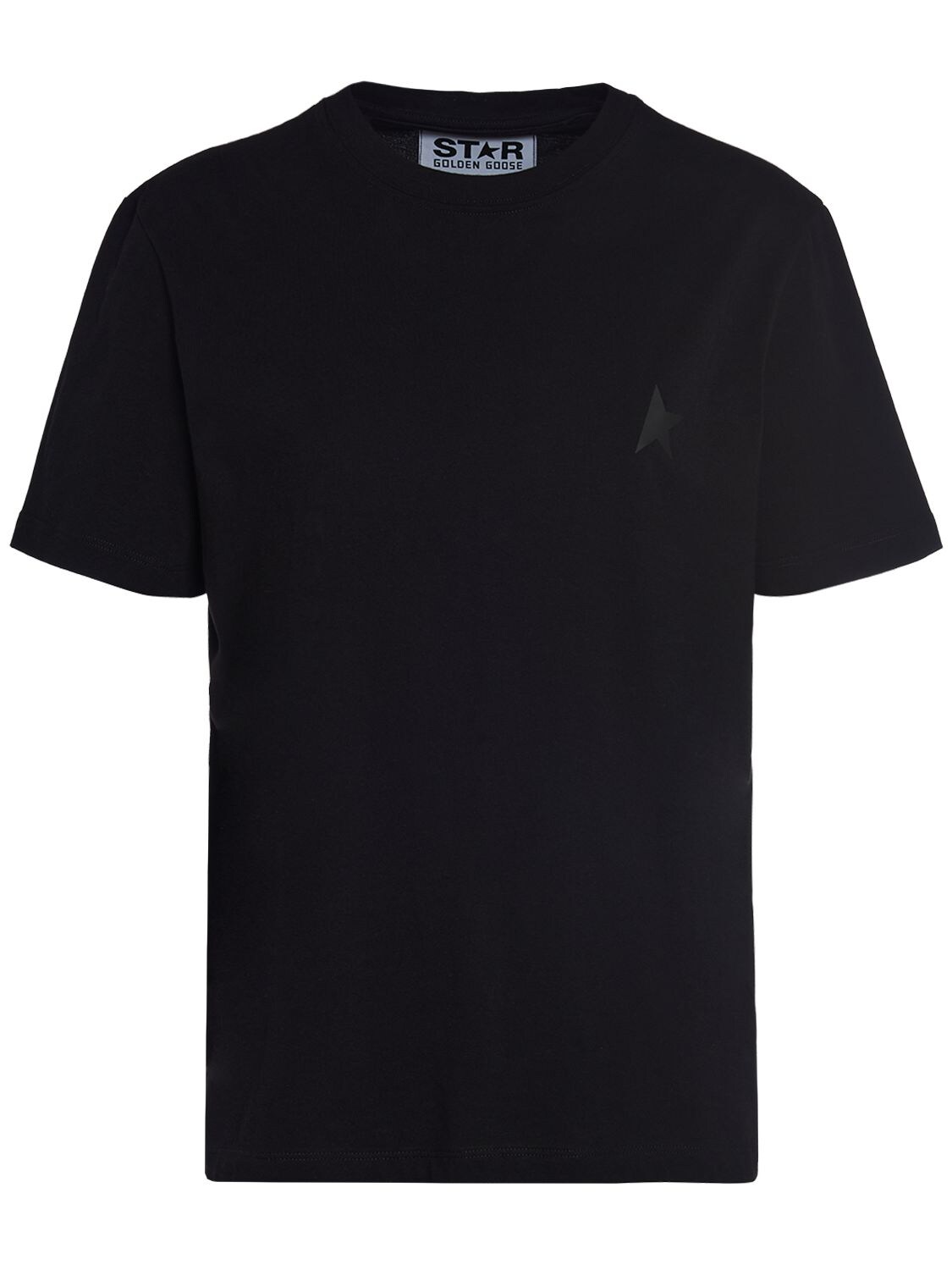 Shop Golden Goose Star Cotton Jersey T-shirt In Black