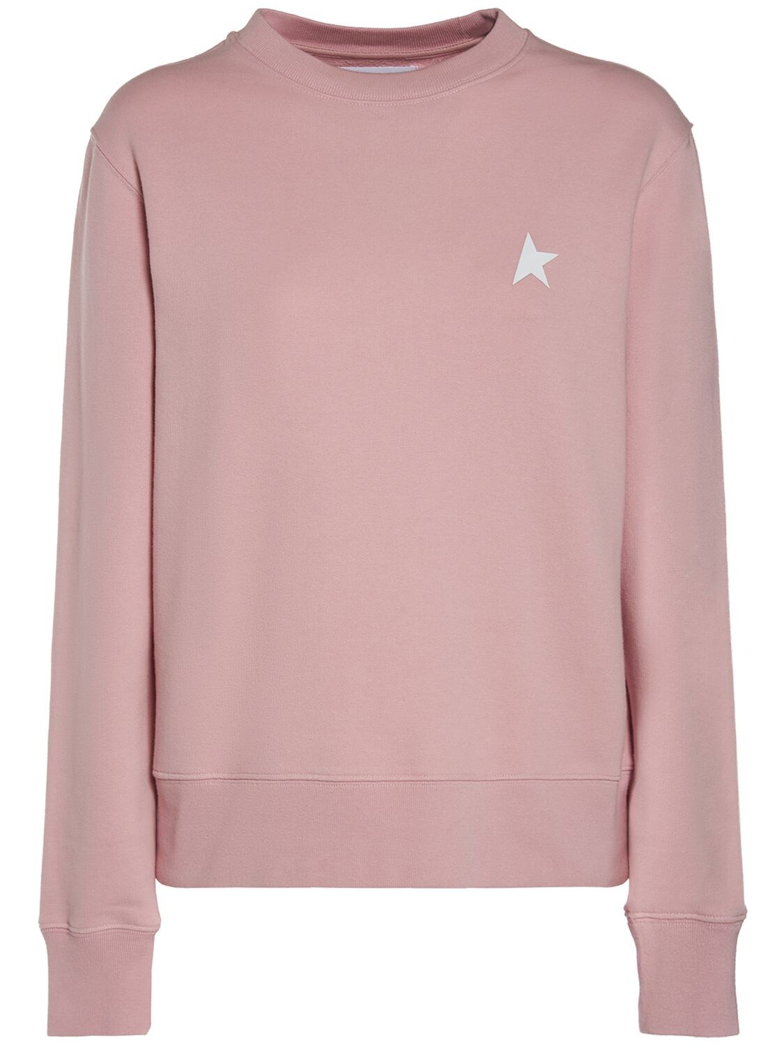 GOLDEN GOOSE STAR ATHENA CREWNECK COTTON SWEATSHIRT