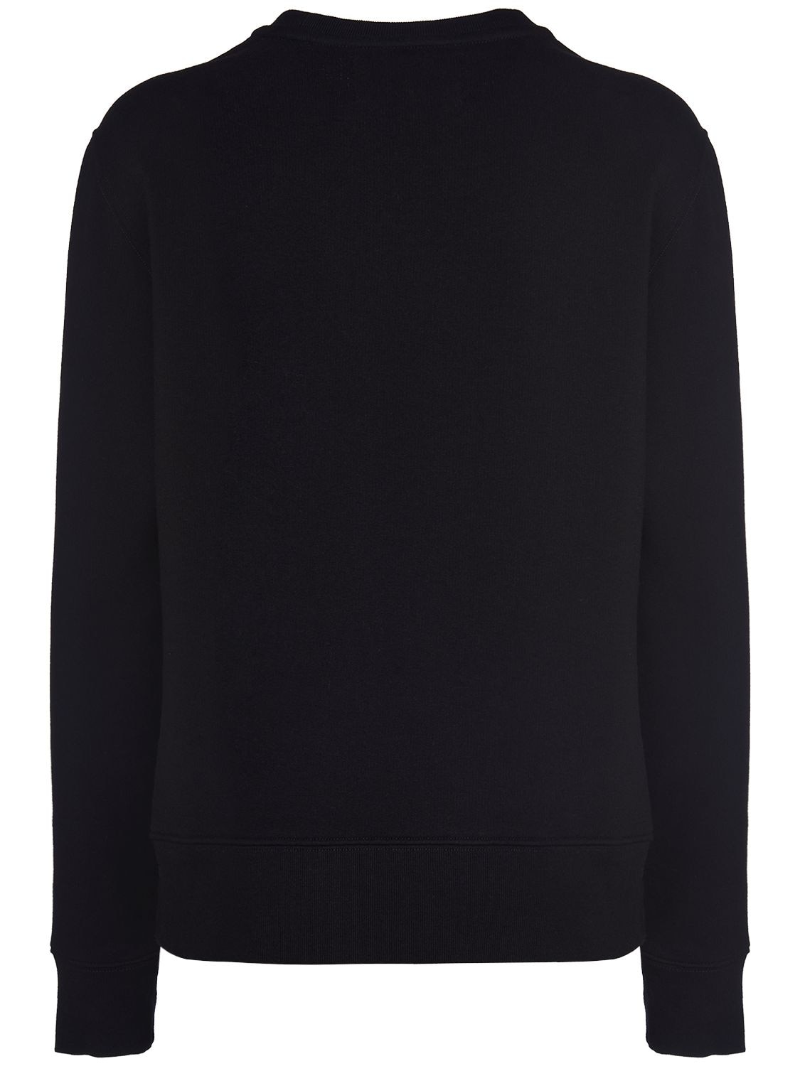 Shop Golden Goose Star Athena Crewneck Cotton Sweatshirt In Black