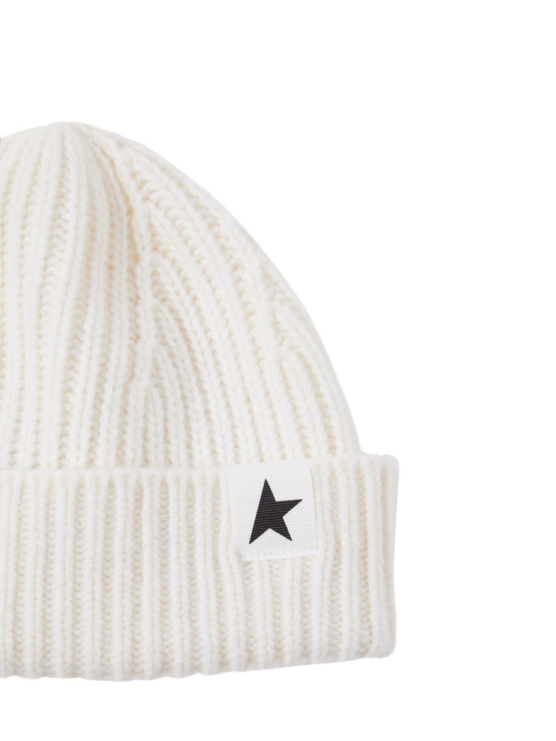 Star Beanie Damian Wo Low Turn Lateral Small Star In White