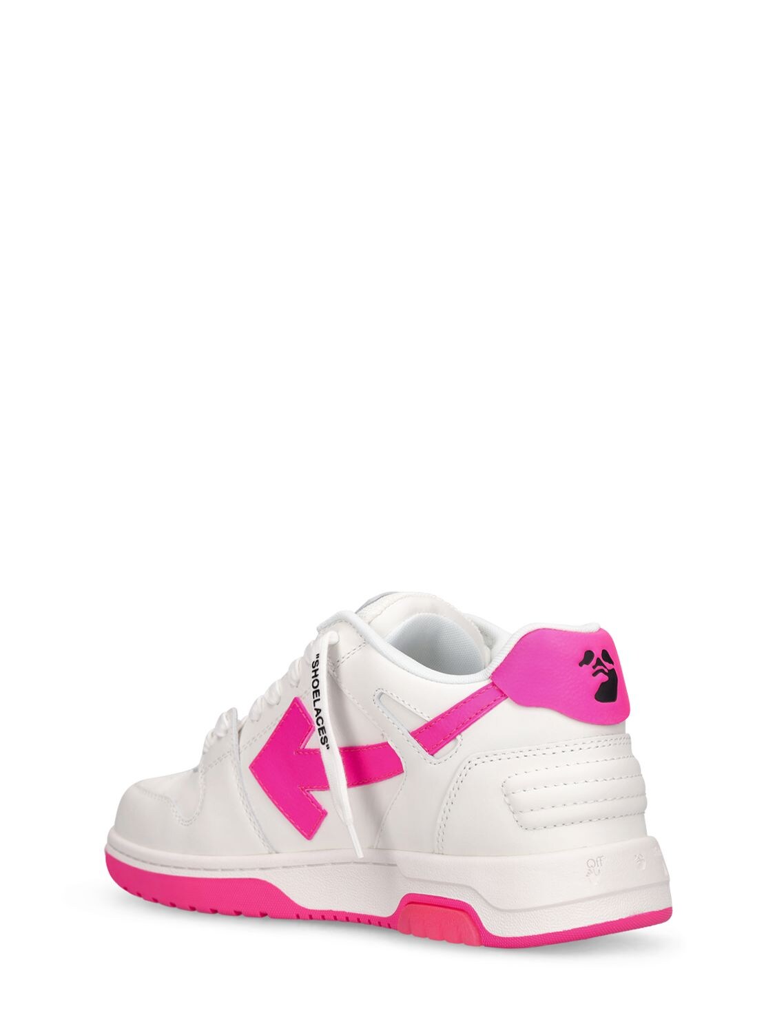 Off-White | Women 30mm Out of Office Leather Sneakers White/Pink 40