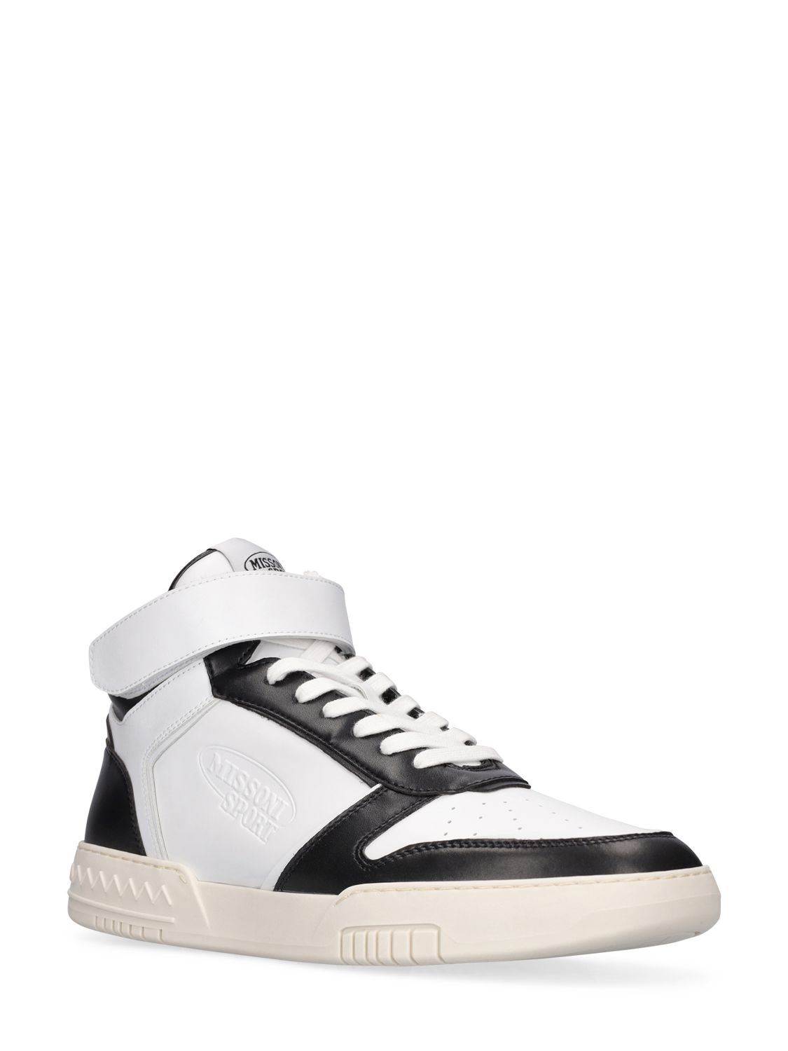 Shop Missoni Basket New High Sneakers In White,black
