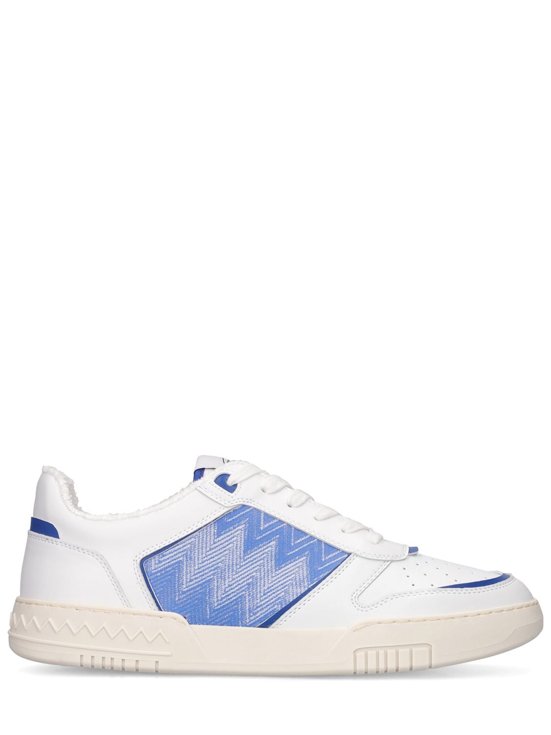 Missoni Basket New Low Sneakers In White,blue