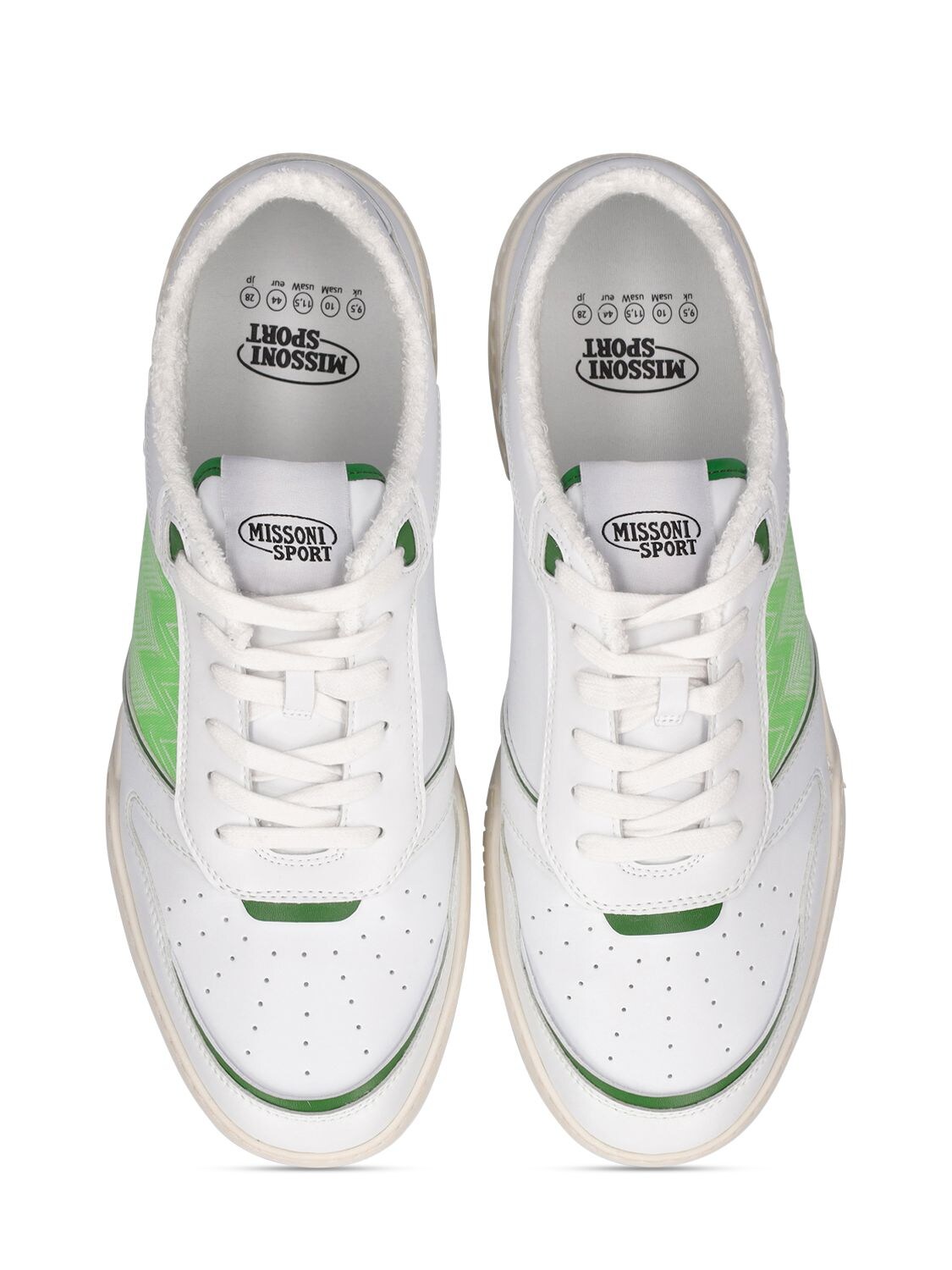 Shop Missoni Basket New Low Sneakers In White,green