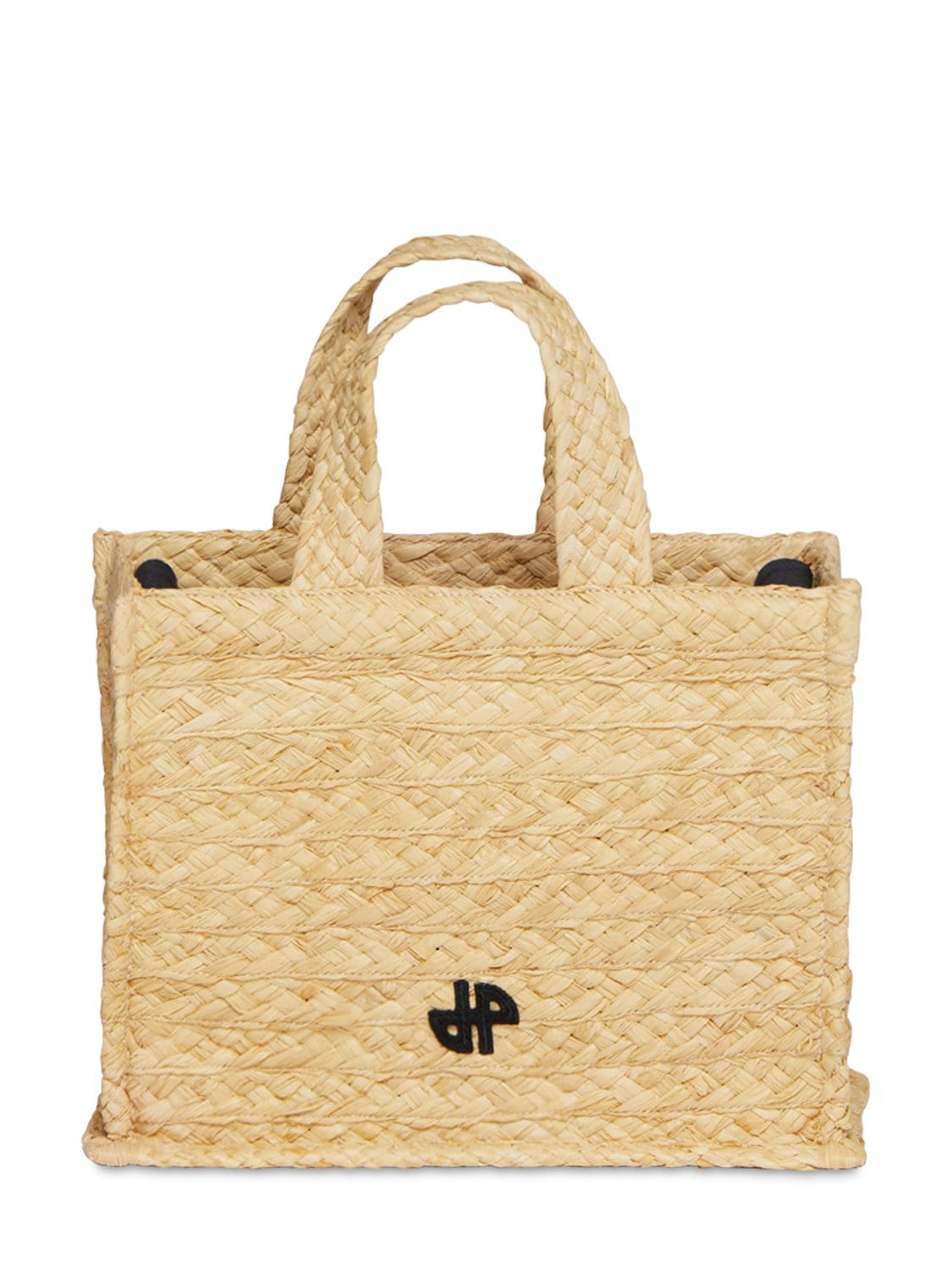 Image of Small Patou Straw Tote Bag