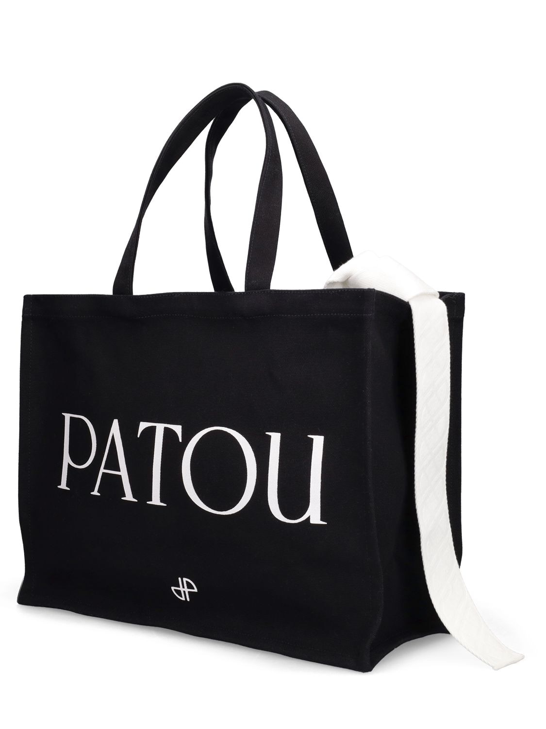 Shop Patou Large  Canvas Tote Bag In Black