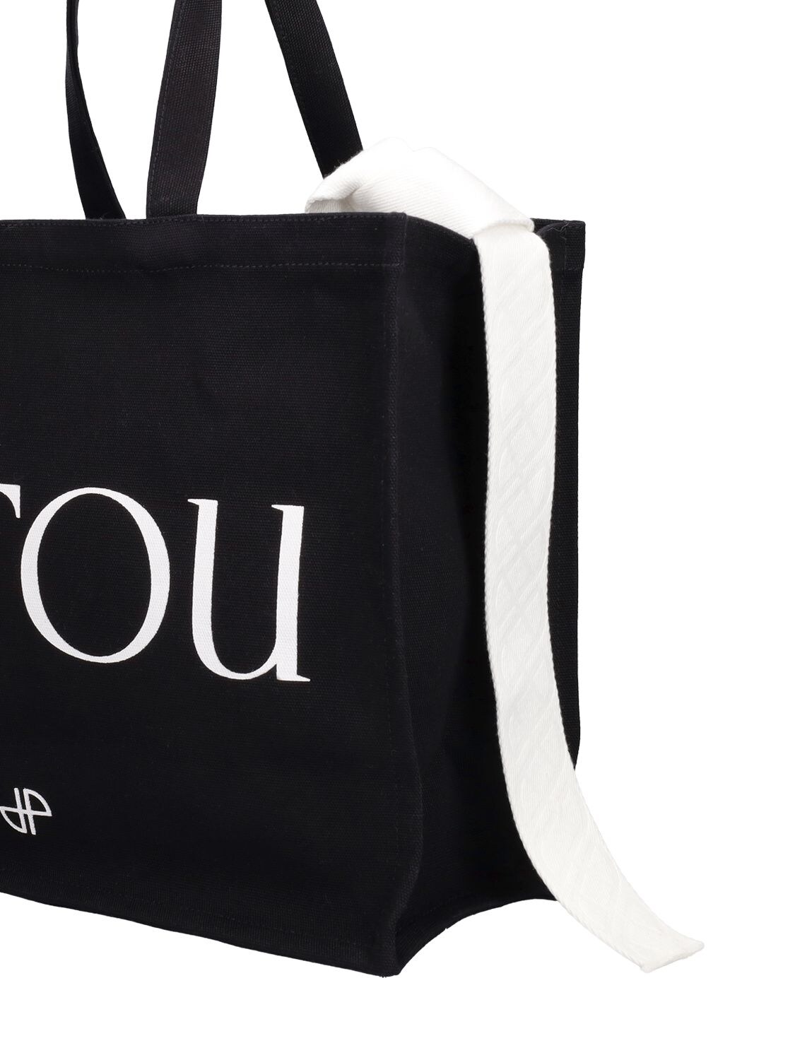 Shop Patou Large  Canvas Tote Bag In Black