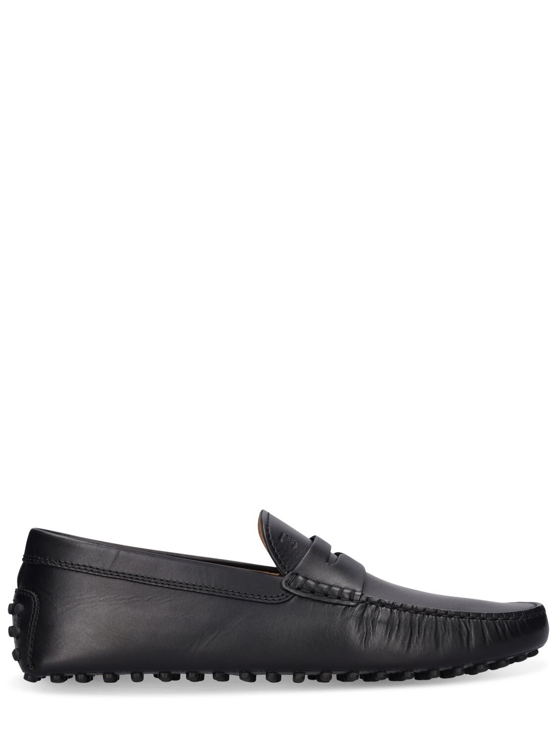 Tod's Leather Loafers In Black