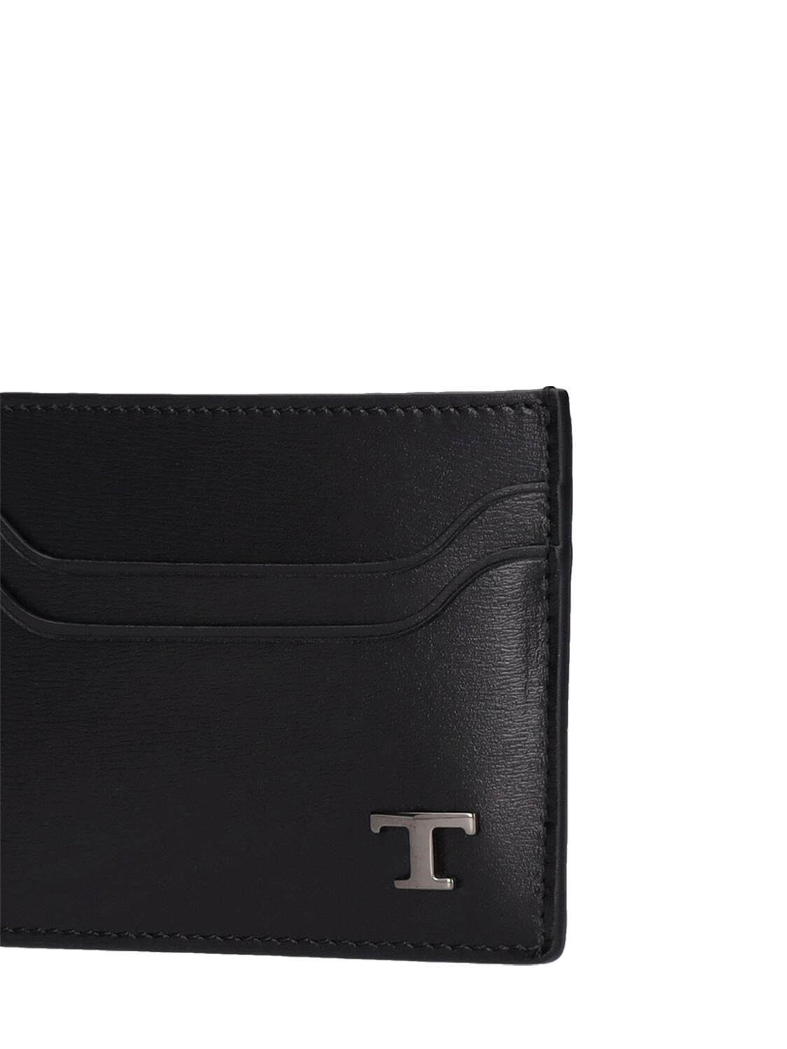 Shop Tod's Logo Card Holder In Black