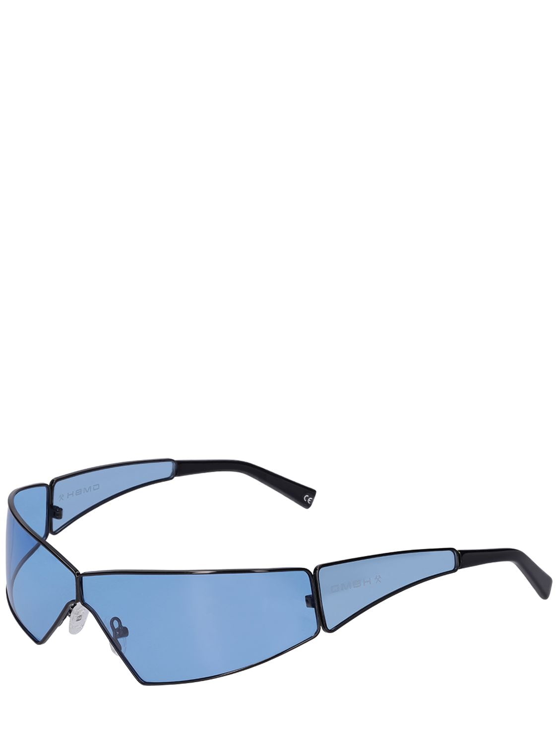 Shop Gmbh Metal Sunglasses In Light Blue