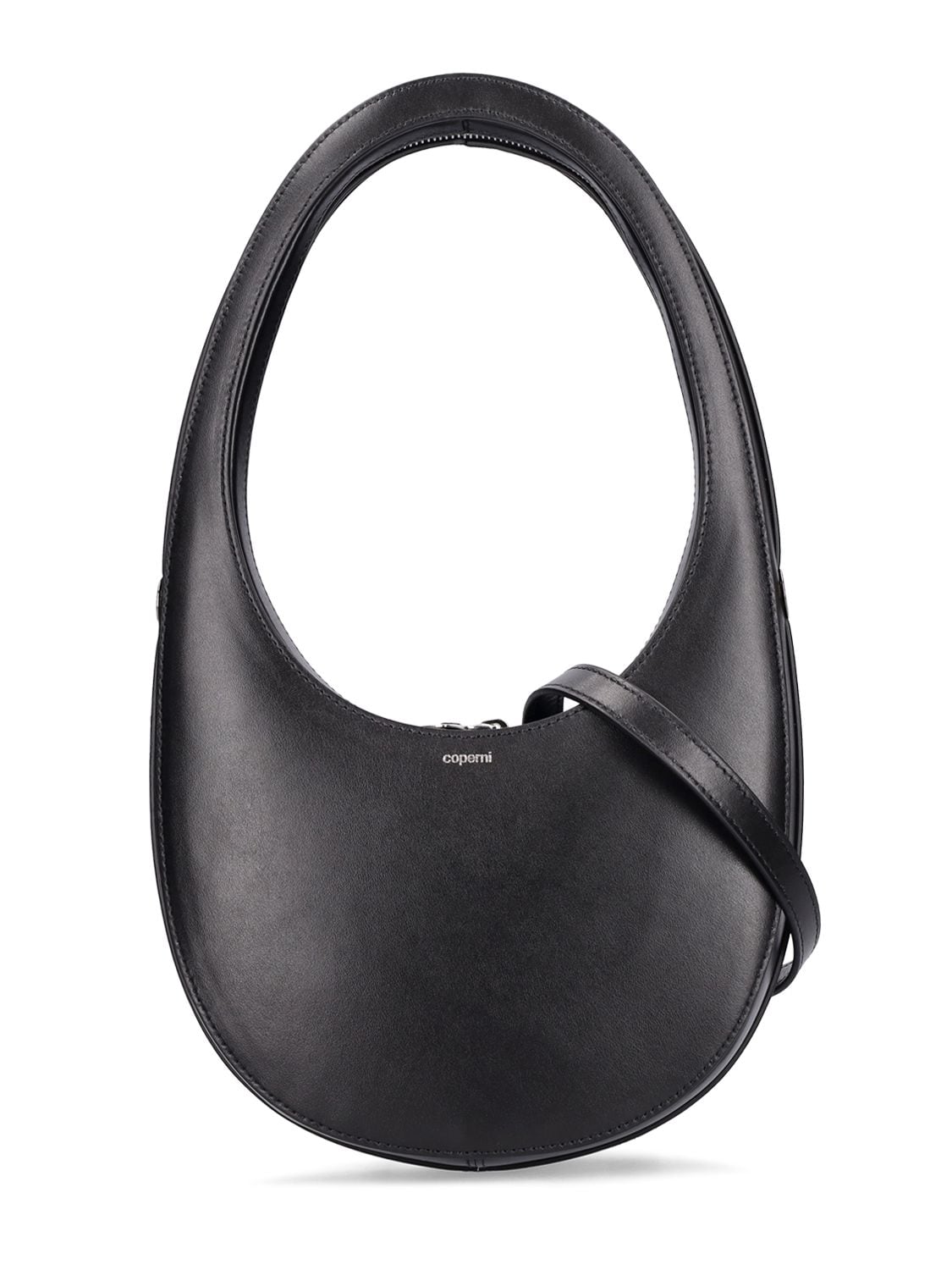 Leather Shoulder Bag in Black - Coperni
