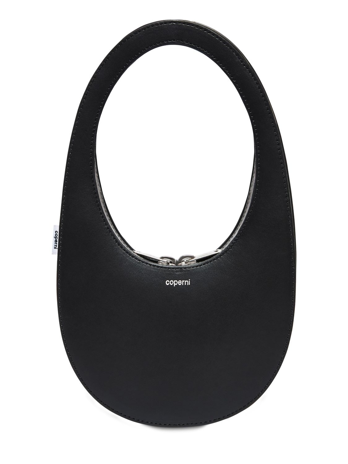 Coperni Mini Swipe Leather Shoulder Bag In Black