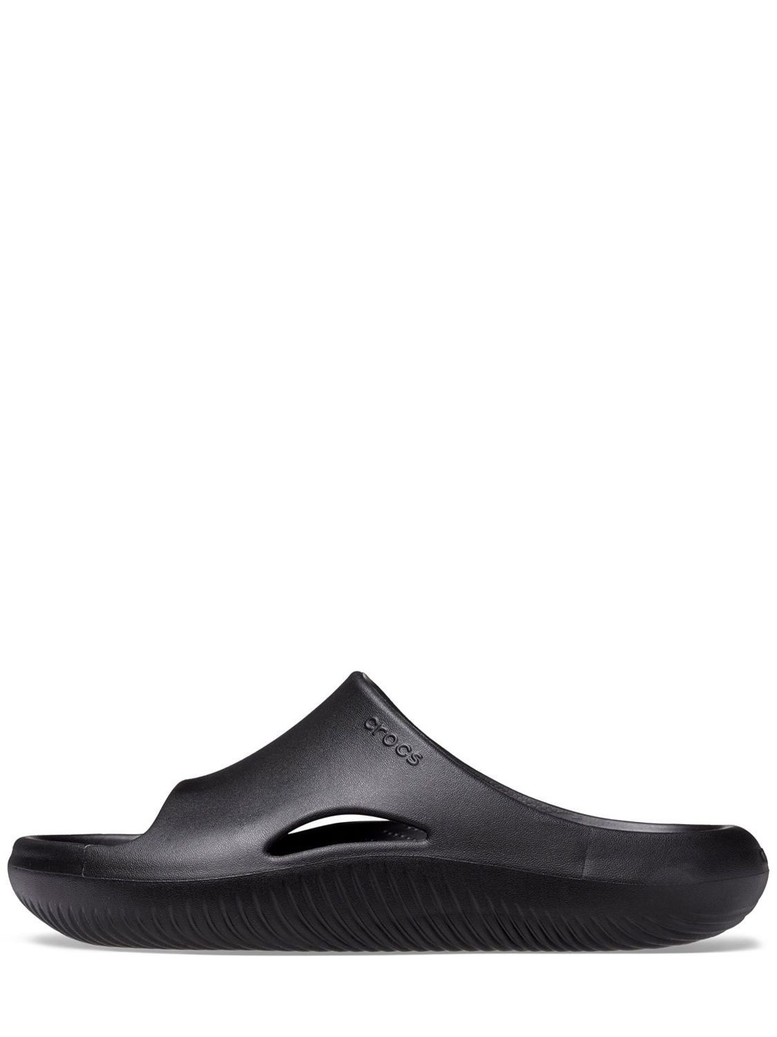 Shop Crocs Mellow Slide Sandals In Black