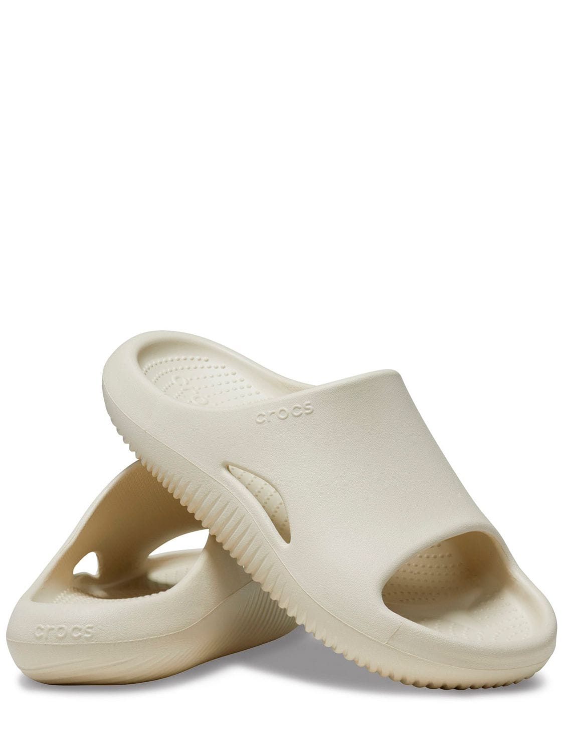 Crocs Men's Mellow Recovery Slide Sandals From Finish Line In Bone ...