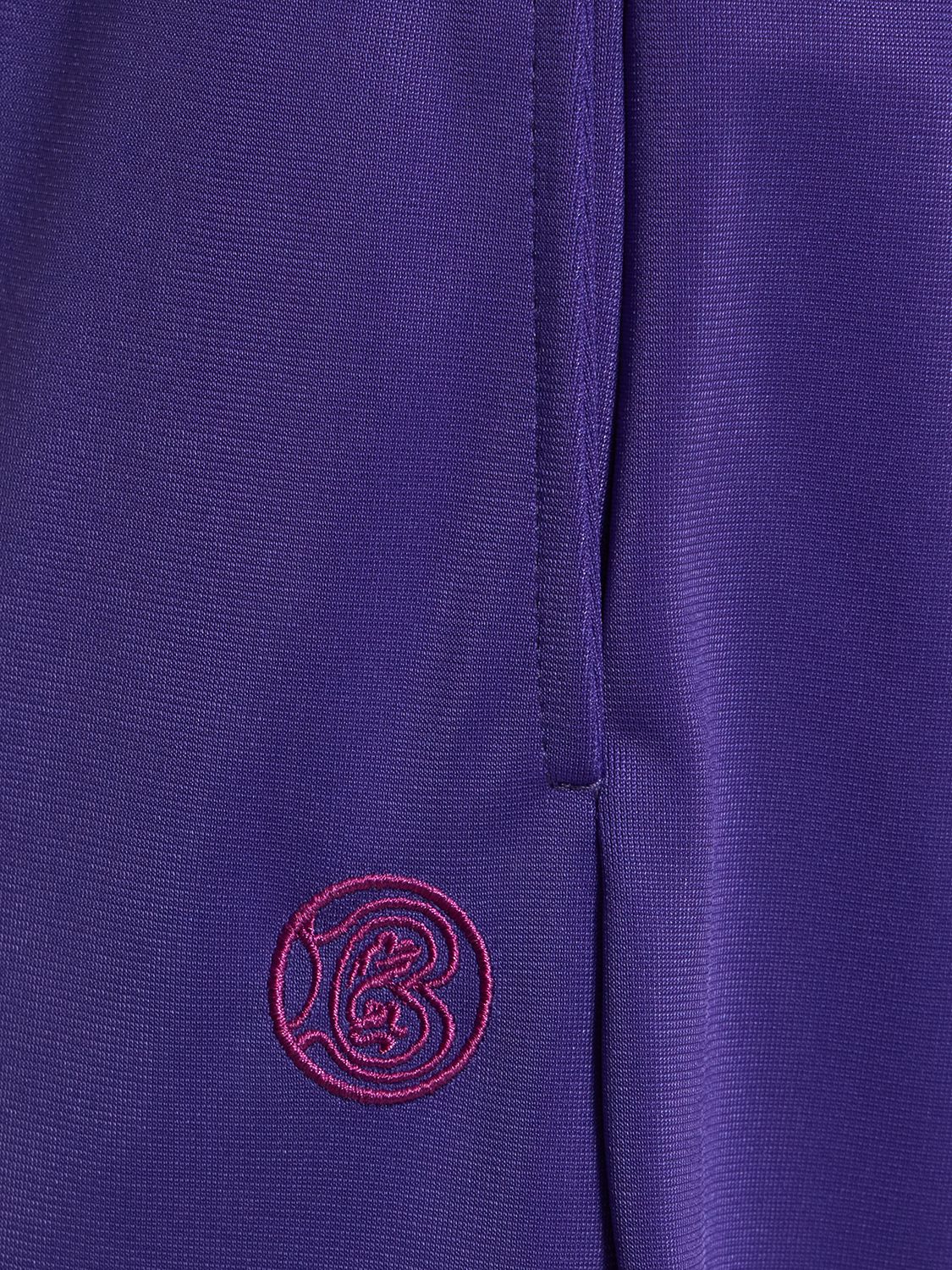 Shop Bluemarble Straight Track Pants In Purple