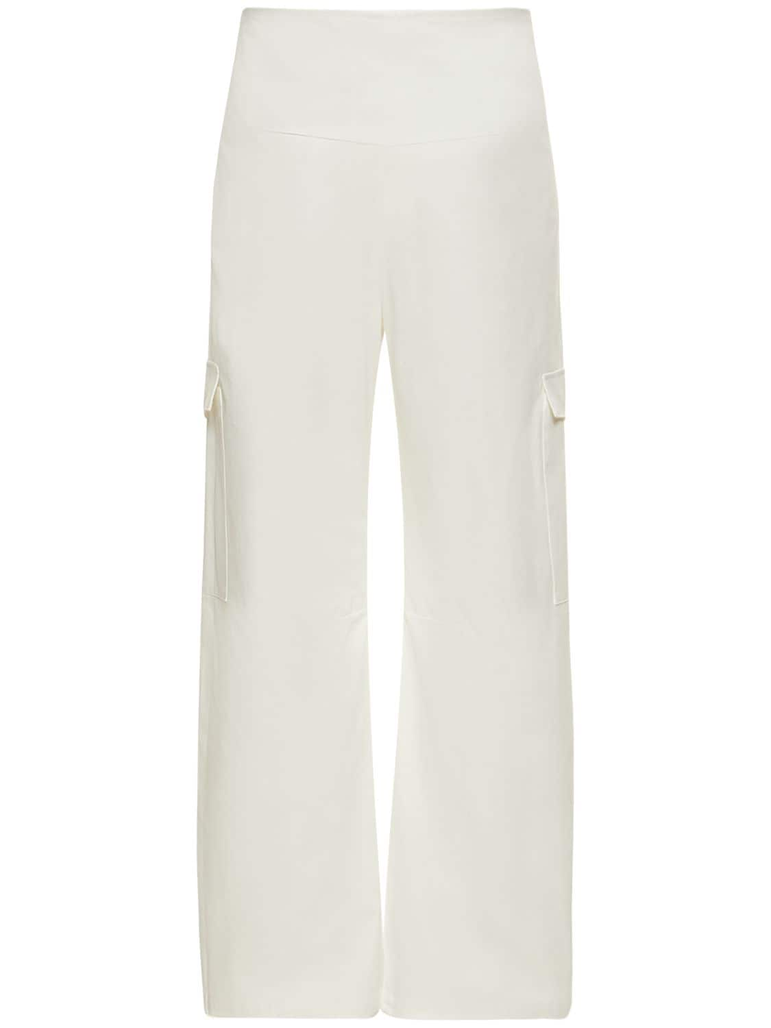 Shop Bluemarble Cotton Cargo Pants In White