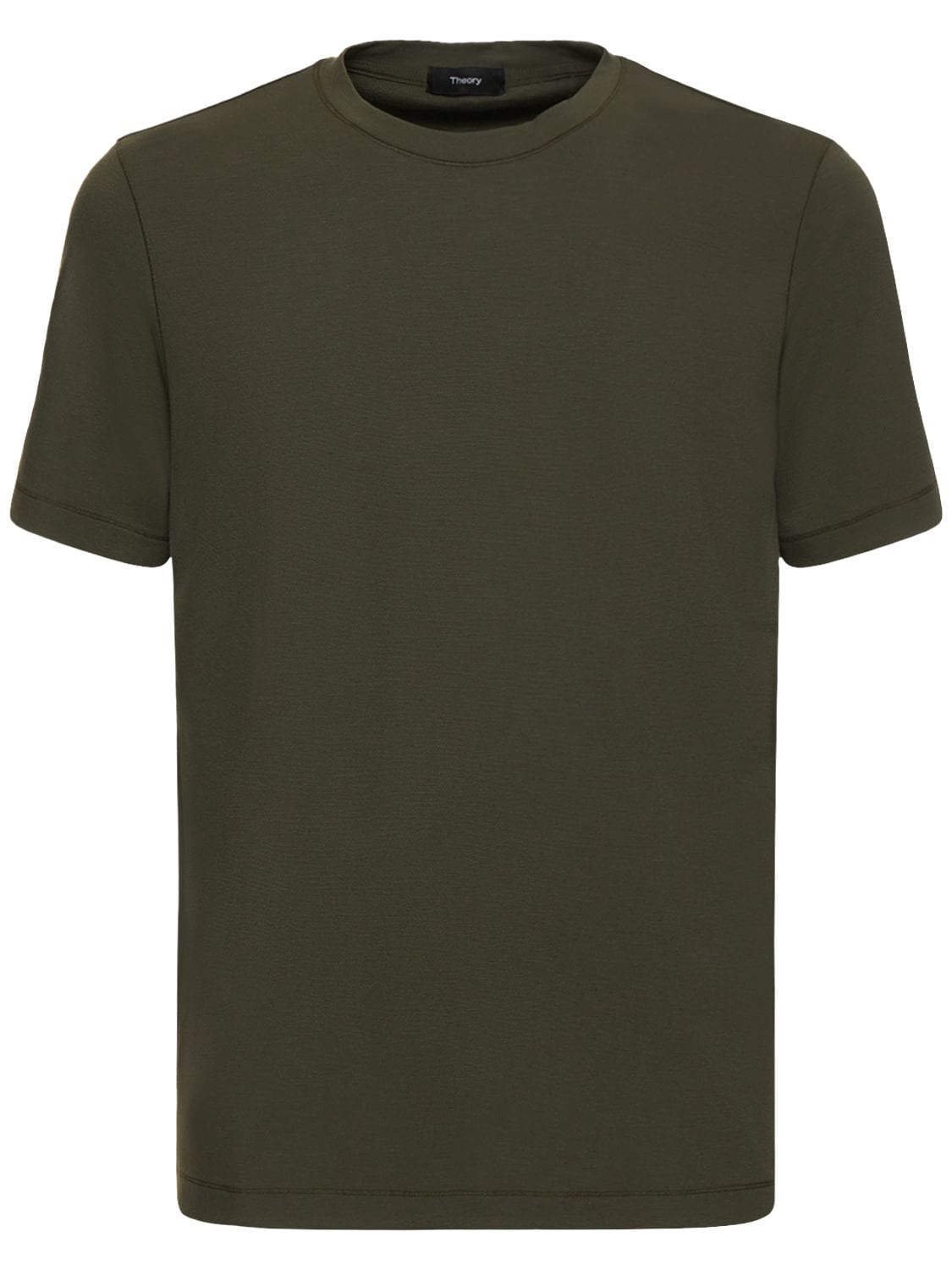 Theory Ryder Jersey T-shirt In Dark Olive
